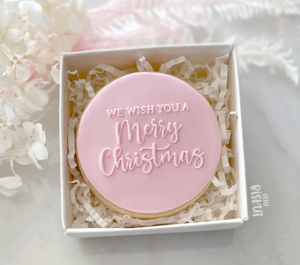 We Wish You A Merry Christmas Cutter and Debosser set (Little Biskut)