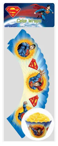 SUPERMAN CUPCAKE WRAPS - 12 PIECES