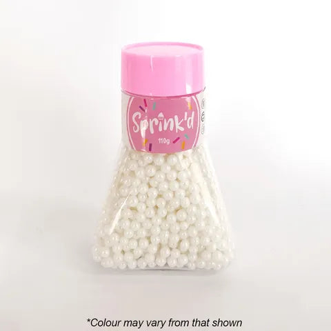 Pearl White Sugar Balls | 4mm