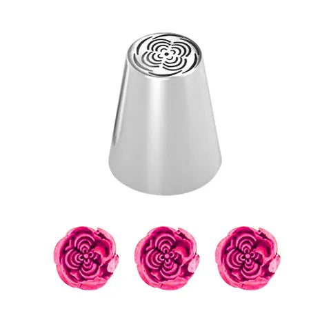 CAKE CRAFT BOLERO FLORIBUNDA ROSE 36MM RUSSIAN PIPING TIP STAINLESS STEEL