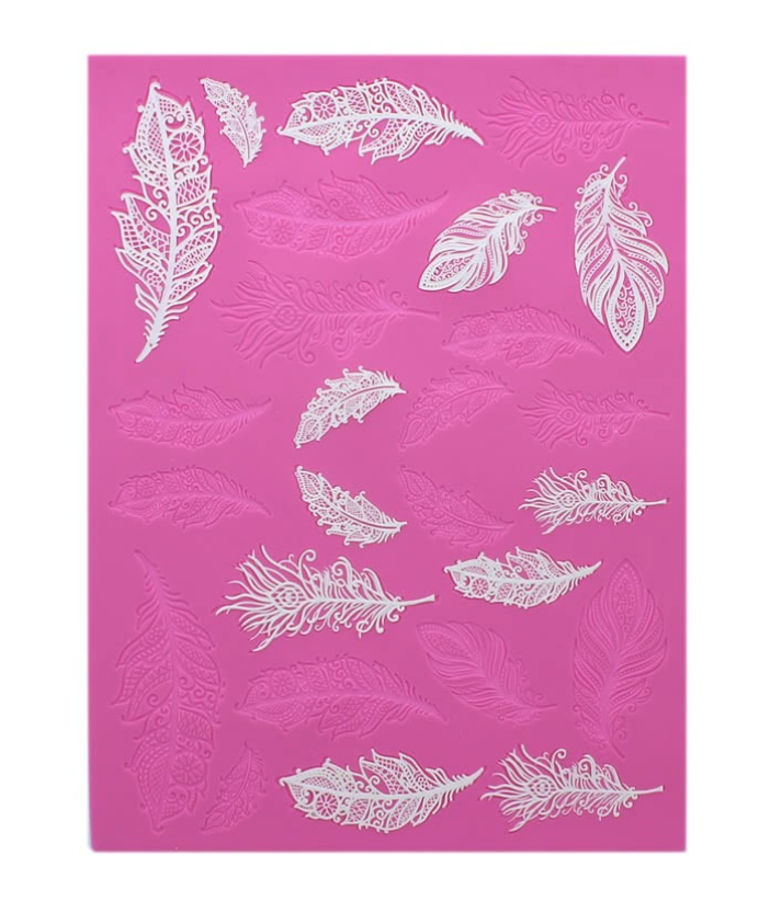 Feathers 3D Cake Lace Mat