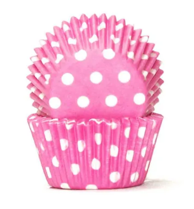 Pastel Pink Polka Dots Baking Cups