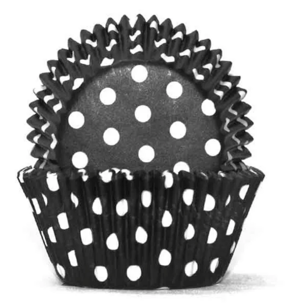 #700 Black Polka Dots Baking Cups