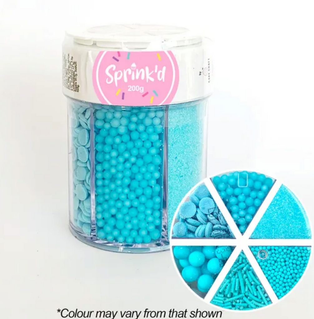 6 Sprinkle  Cavity Jar - Pastel Blue