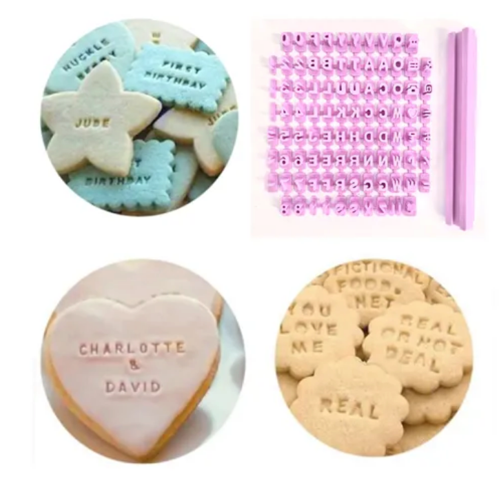 Alphabet/Number Cookie Press Stamp/Embosser