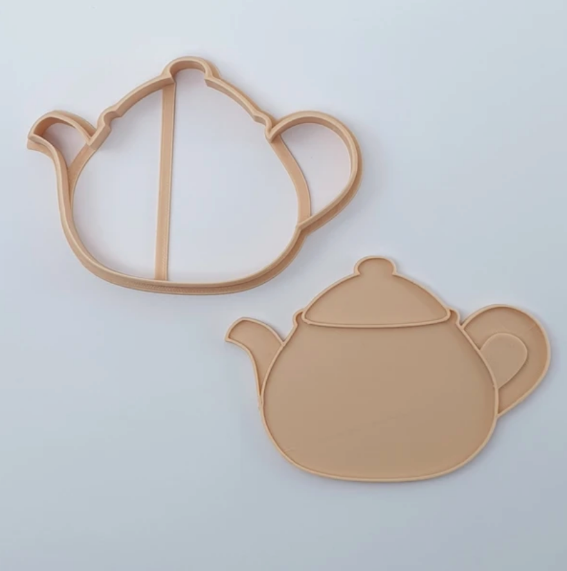 Miss Biskut Tea Pot Cutter & Embosser Set
