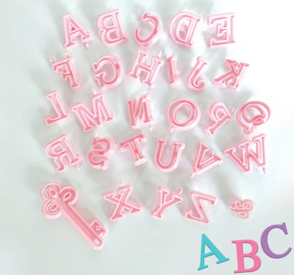 Pink Uppercase Alphabet Embossers