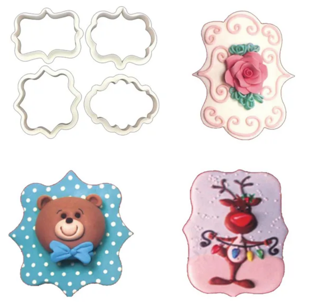 Assorted Plaque Cookie Cutters - 4 Piece