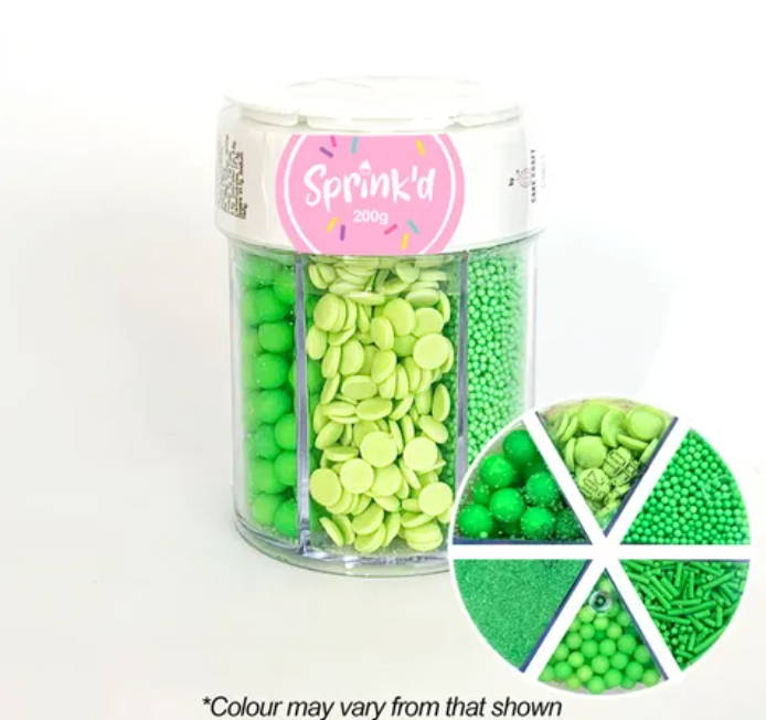 6 Sprinkle Cavity Jar - Green