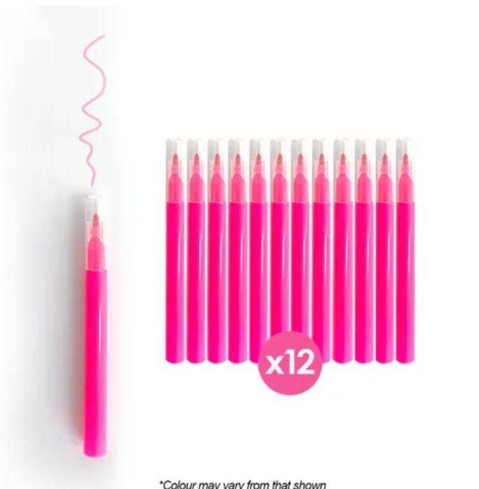 Mini Pink Markers | 12 Pack