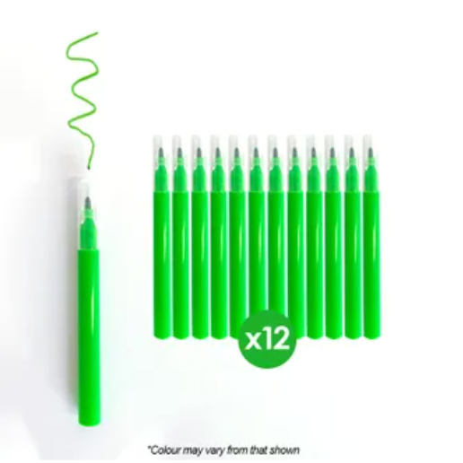 Mini Green Markers | 12 Pack