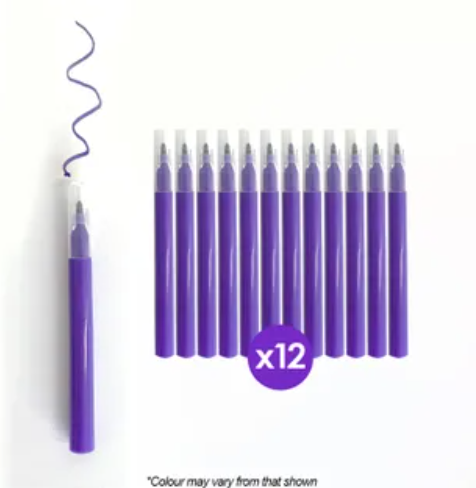 Mini Purple Markers | 12 Pack