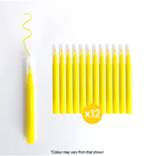 Mini Yellow Markers | 12 Pack
