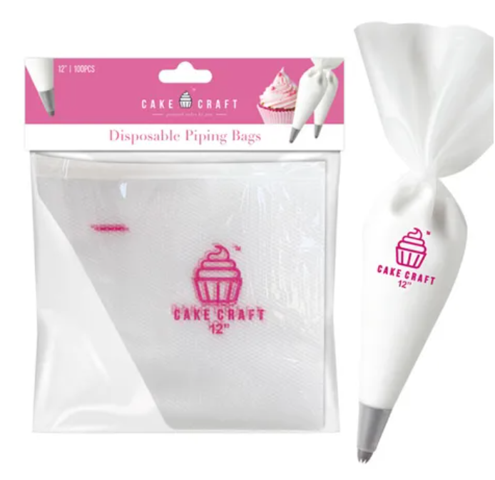 Disposable Piping Bags | 12 Inch | 100 Pack