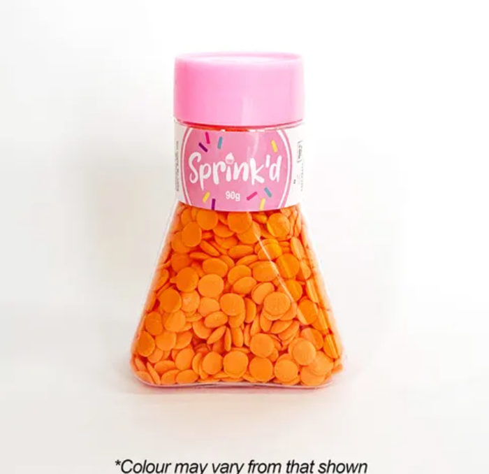 Orange Sequins 7mm