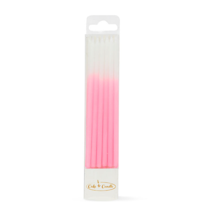 Ombre Pink Candles - 12 Pack