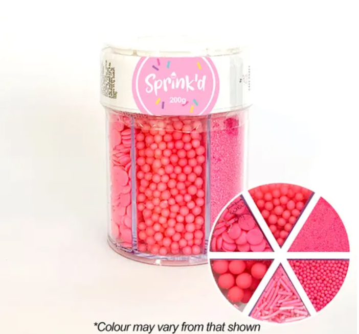 6 Sprinkle Cavity Jar - Bright Pink