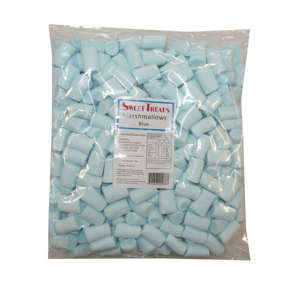 Sweet Treats Marshmallow Logs - Blue (1kg)