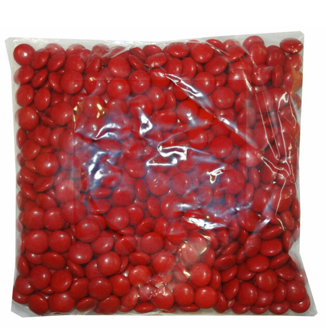 Choc Drops - Red (500g Bag)