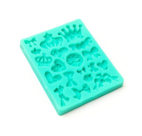 Bows, Hearts and Crowns Silicone Mould