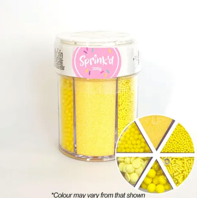 6 Sprinkle Cavity Jar - Yellow