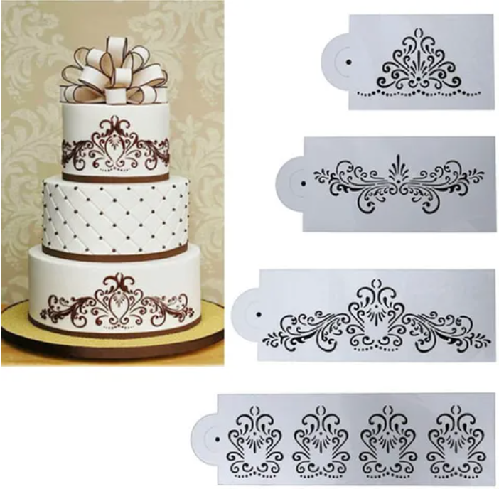 Scroll Stencils For Cakes