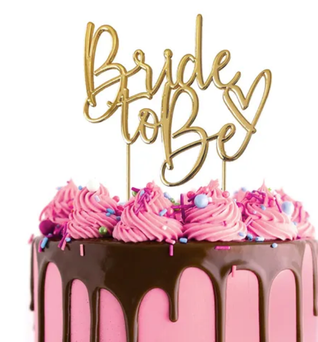 Bride To Be Metal Topper | Gold