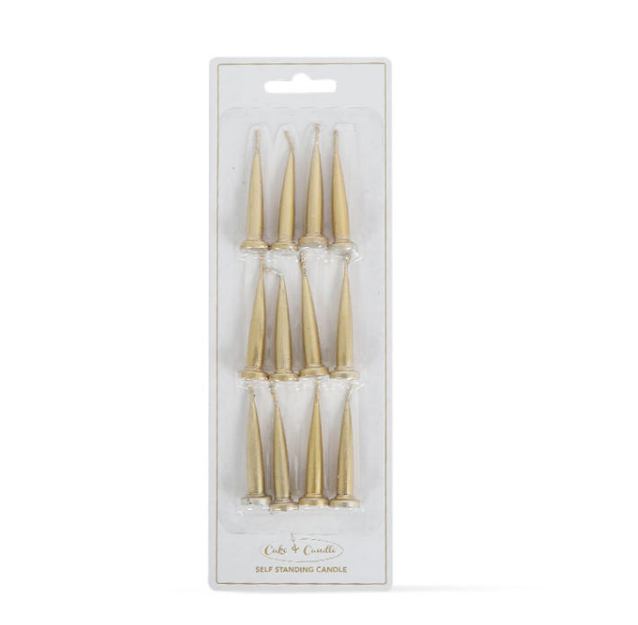 Gold Bullet Candles | Pack of 12