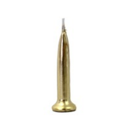 Gold Bullet Candles | Pack of 12