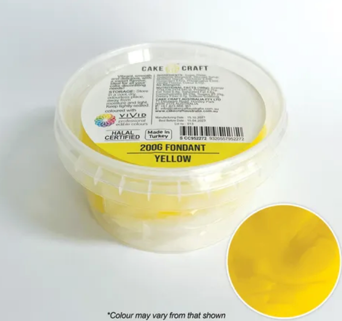 Cake Craft Fondant 200g Yellow