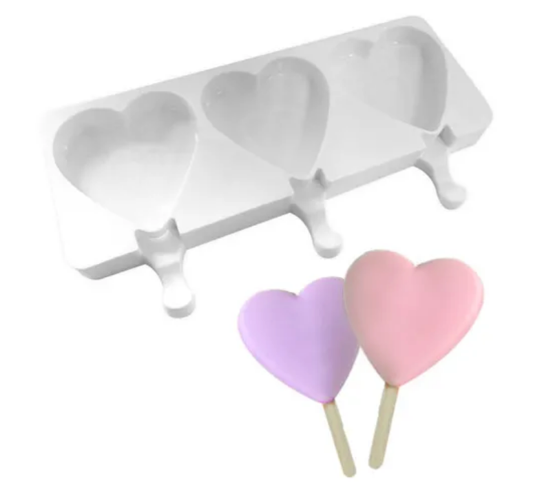 Heart Popsicle Silicone Mould