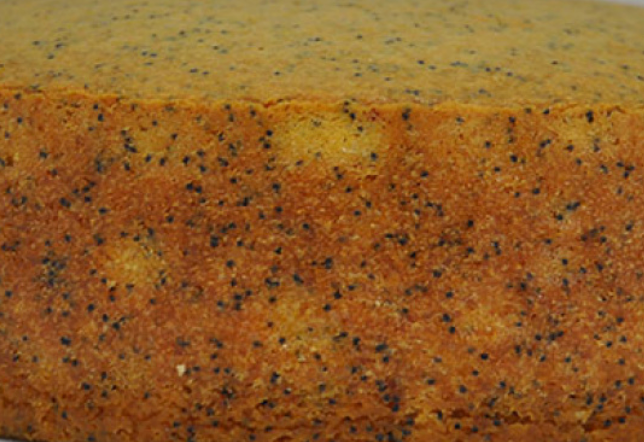 Orange Poppyseed Naked Cake (Square)
