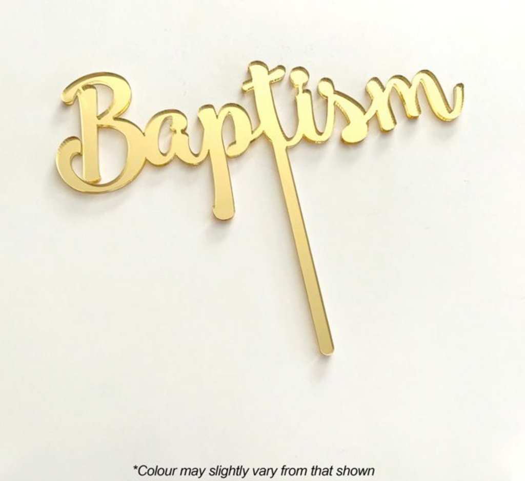 Cake Craft Acrylic Topper - Baptism