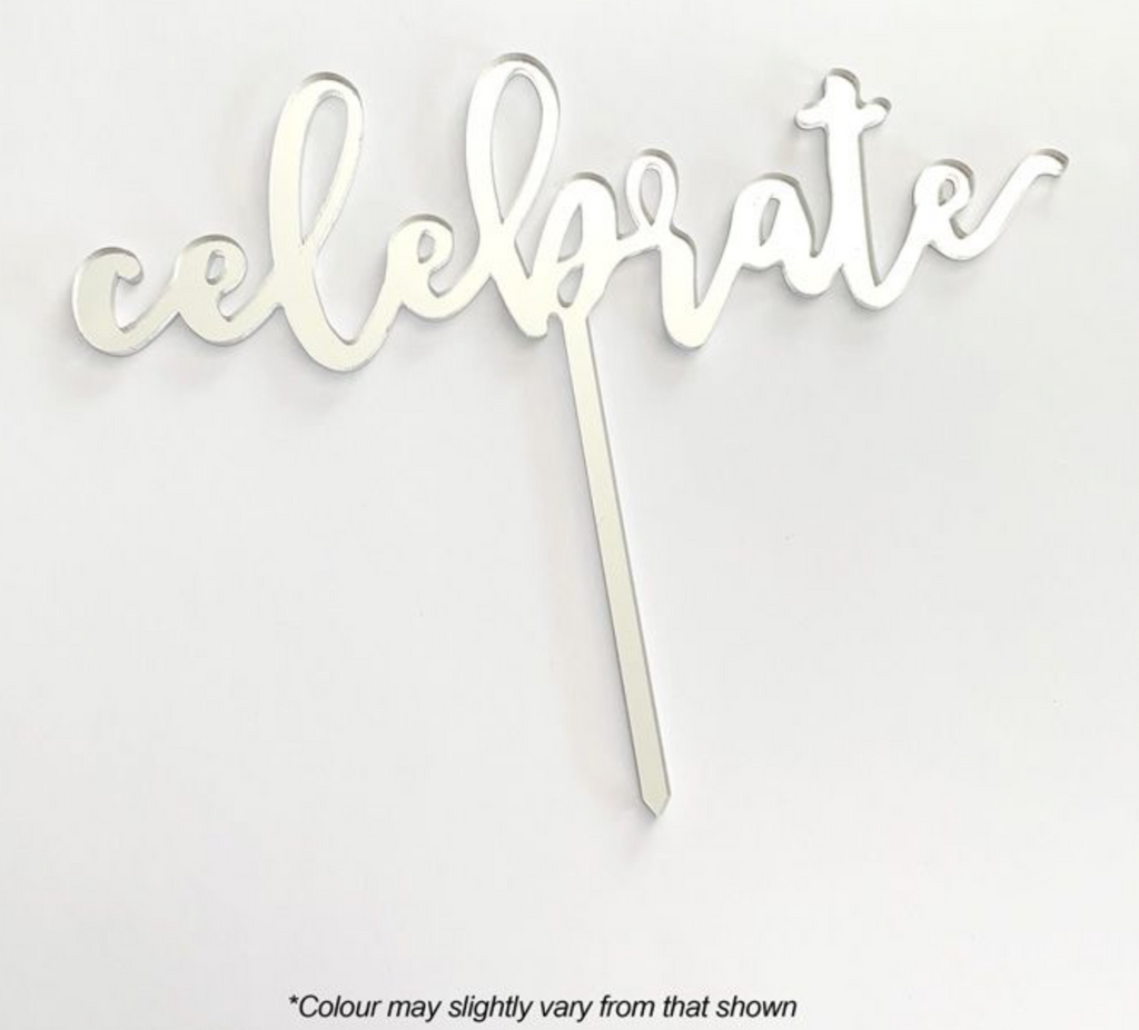 Cake Craft Acrylic Topper - Celebrate