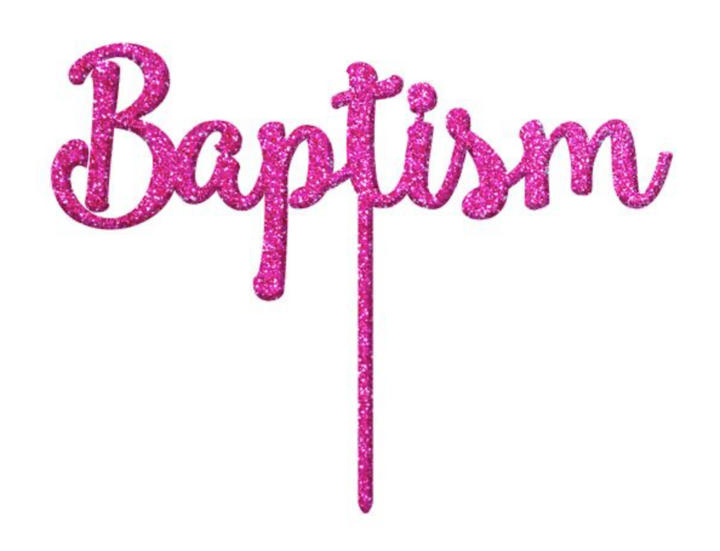 Cake Craft Acrylic Topper - Baptism