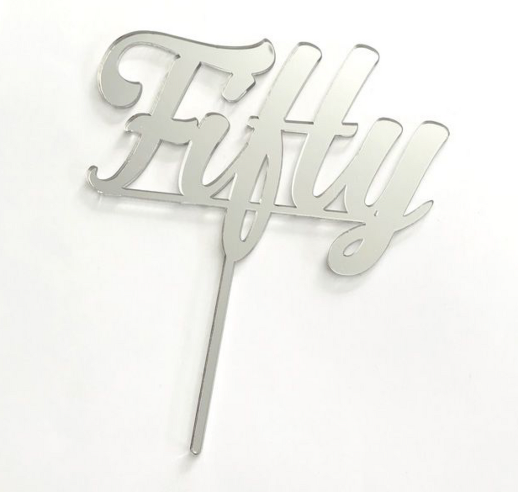 Cake Craft Acrylic Topper - Fifty