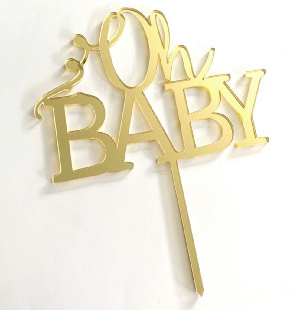 Cake Craft Acrylic Topper - Oh Baby