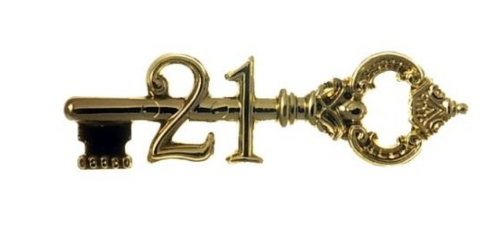 Gold 21st Antique Key