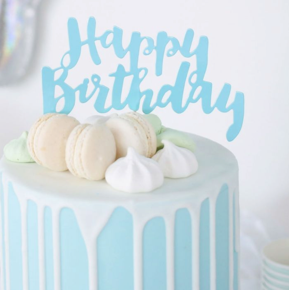 Happy Birthday Cake Topper - Multiple Colours