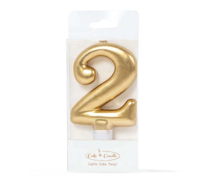 Gold Number Candles