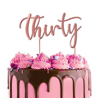 Thirty Metal Topper | Rose Gold