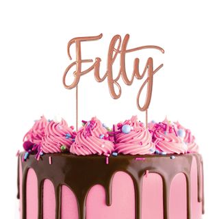 Fifty Metal Topper | Rose Gold