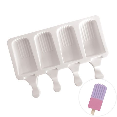 Ice Cream With Lines Popsicle Silicone Mould
