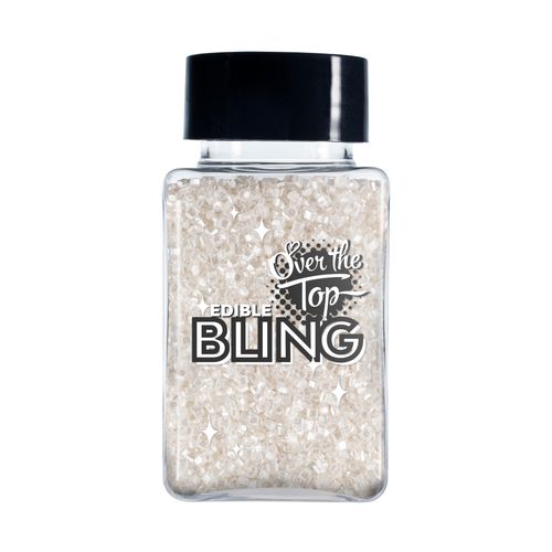 Over The Top Edible Bling Sanding Sugar Pearl White 80g