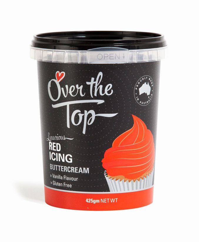 Over The Top Buttercream Red 425g