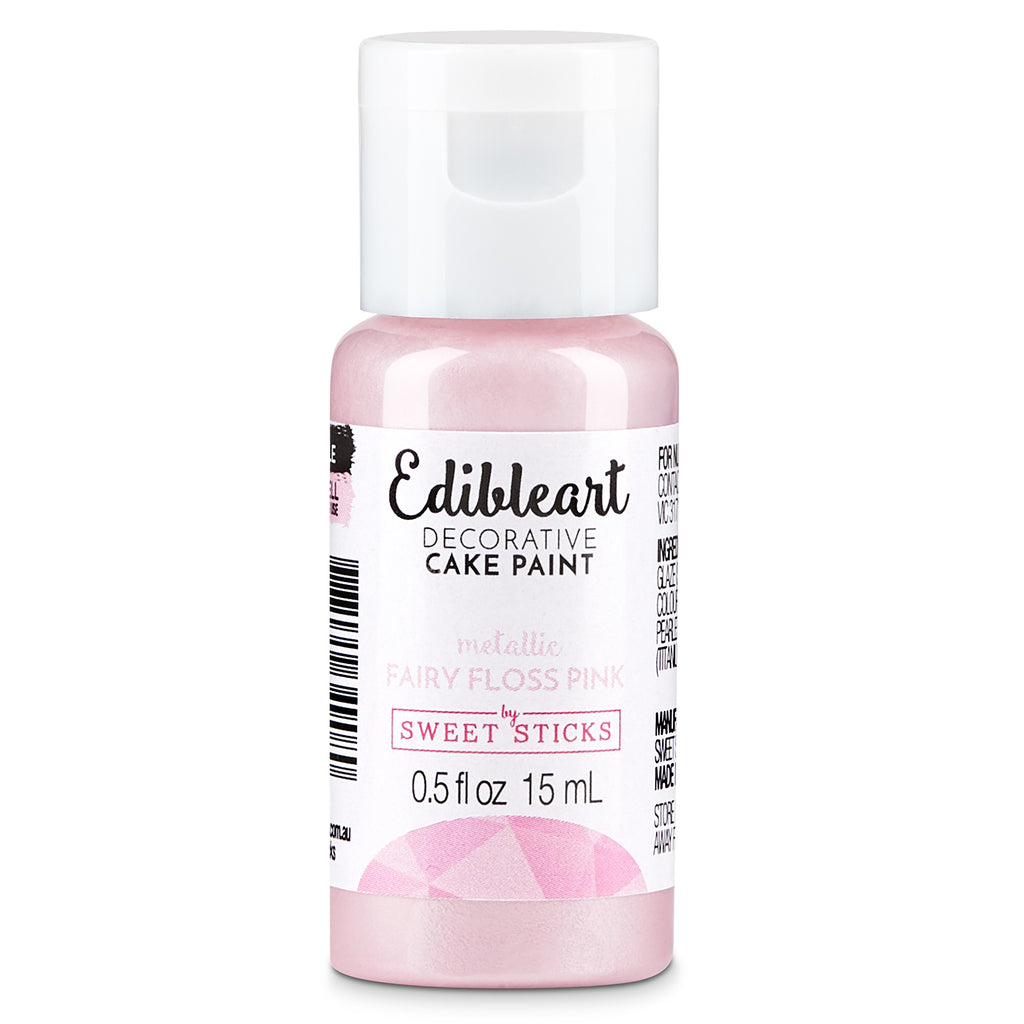 Metallic Fairy Floss Pink Edible Art Paint 15ml